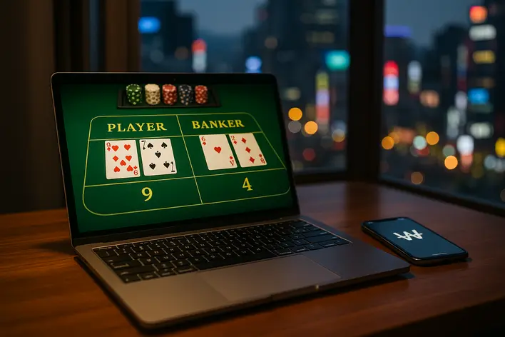 To visually represent the convenience, privacy, and 24/7 accessibility of playing baccarat online, as described in this section of the article.