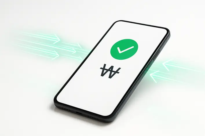 To visually represent the fast, secure, and automated deposit/withdrawal system using Korean Won, a key feature mentioned in the article.