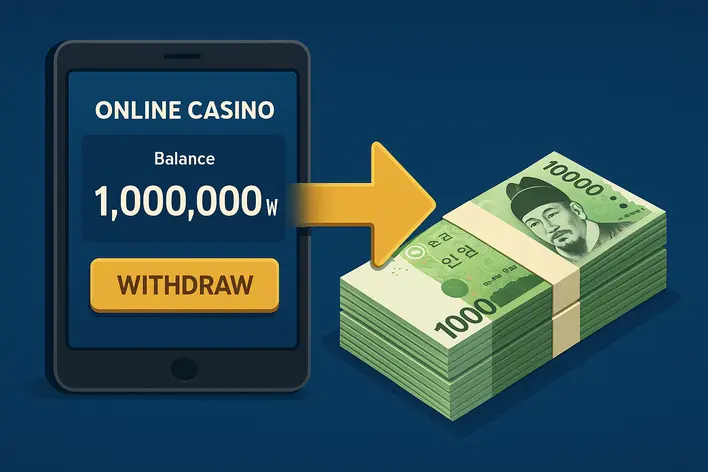 To illustrate the rewarding and straightforward process of withdrawing winnings in Korean Won from the casino.
