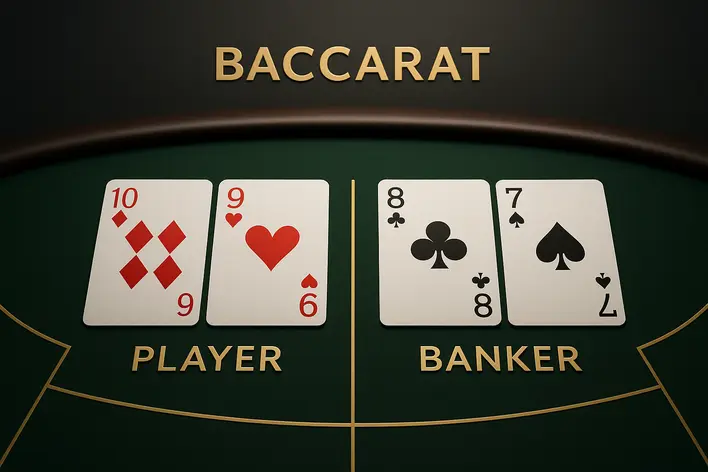 To provide a clear, detailed image of a baccarat game in progress, helping to explain the game's concept to new players.