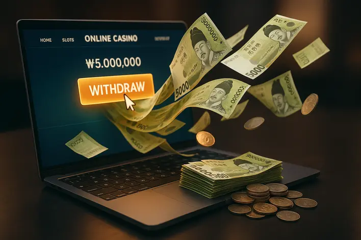 To illustrate the rewarding and reliable process of withdrawing winnings in Korean Won, reinforcing the article's message that players can 'get real money'.