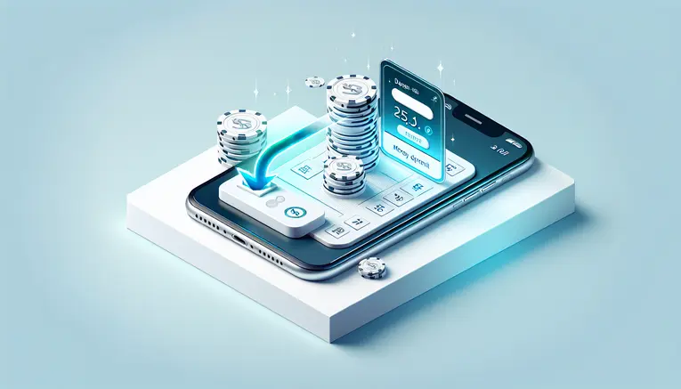 To visually illustrate the simple, automated process of depositing Korean Won from a local bank account into the online casino platform, as described in the deposit steps.