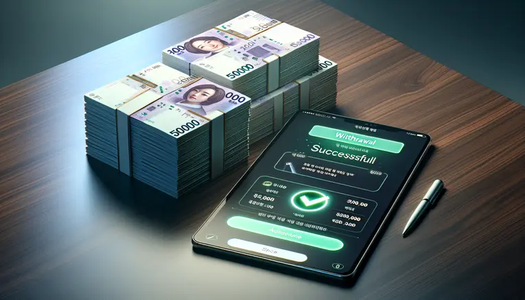 To represent the successful outcome of playing and the ease of withdrawing winnings in Korean Won, reinforcing the article's point about reliability and high withdrawal limits.